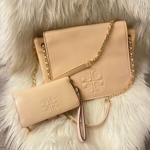 Elegant tory burch Tan Designer Women's Bag Set